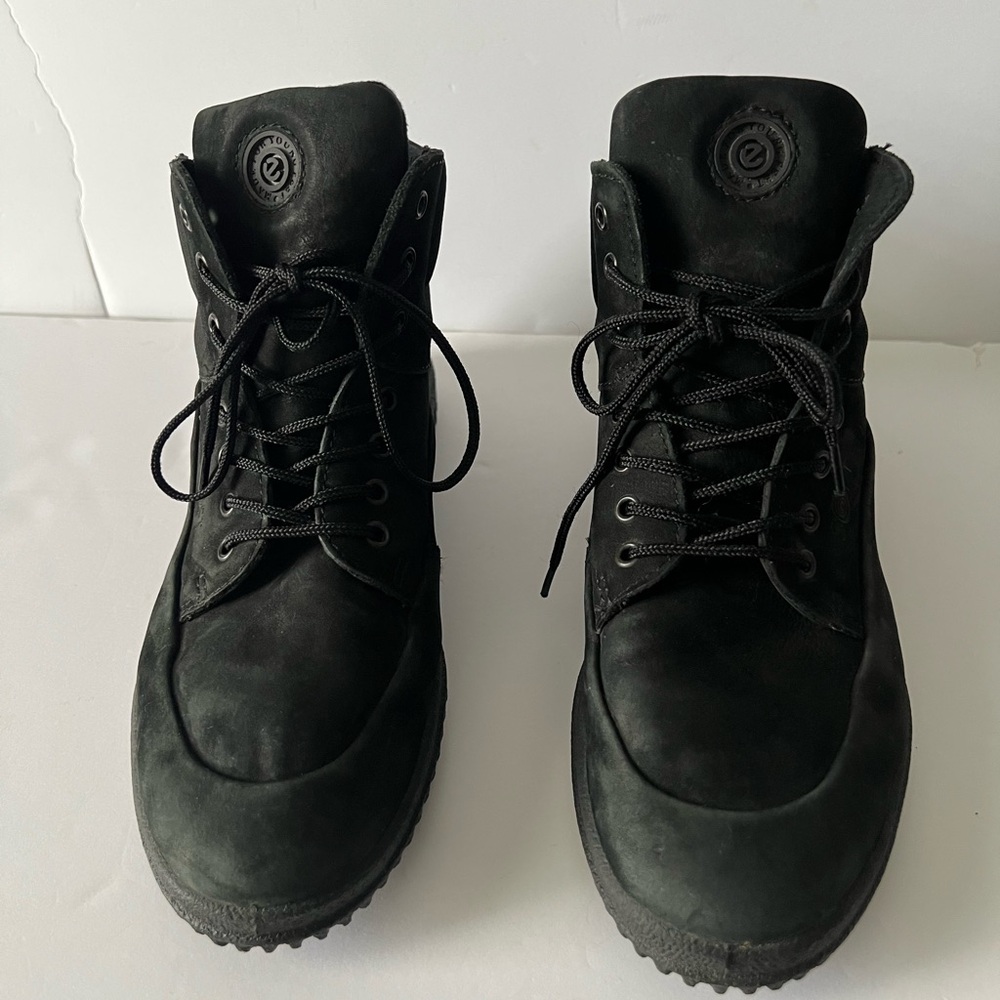 Ecco Womens Black Soft Lace up Ankle Boots Sz.6.5